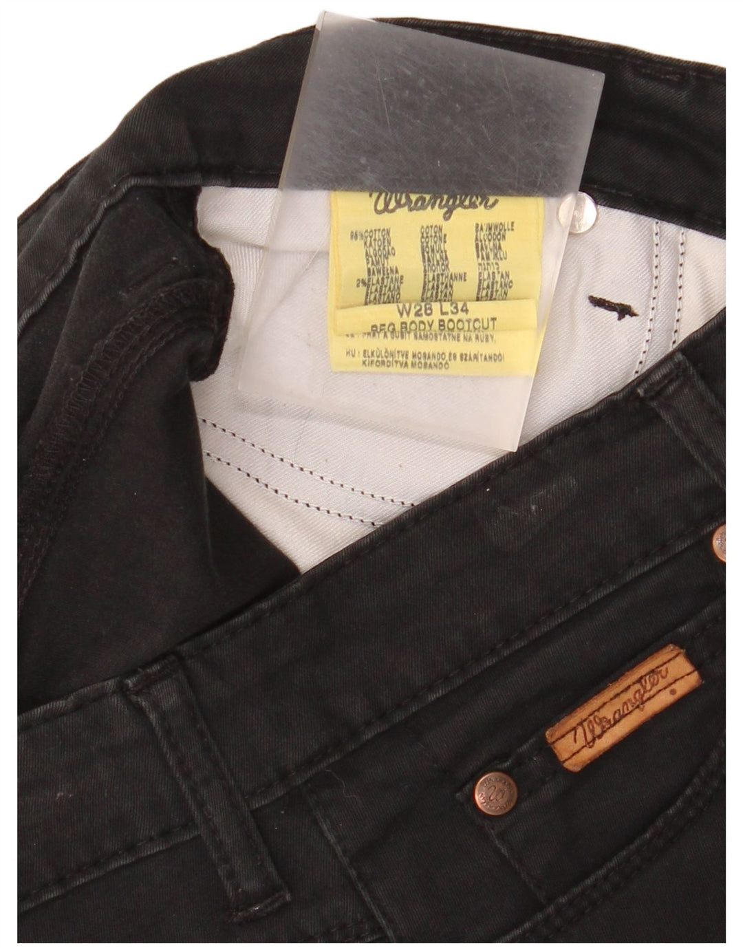 Γυναικείο τζιν WRANGLER Bootcut W28 L30 μαύρο βαμβακερό