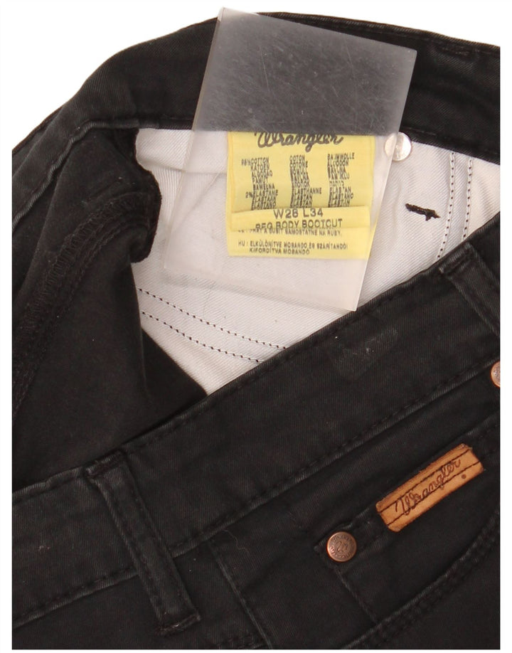 Γυναικείο τζιν WRANGLER Bootcut W28 L30 μαύρο βαμβακερό