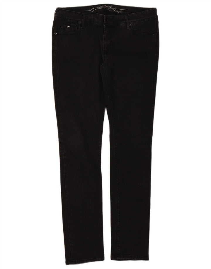 Gas Γυναικείο Slim Jeans W34 L32 Μαύρο