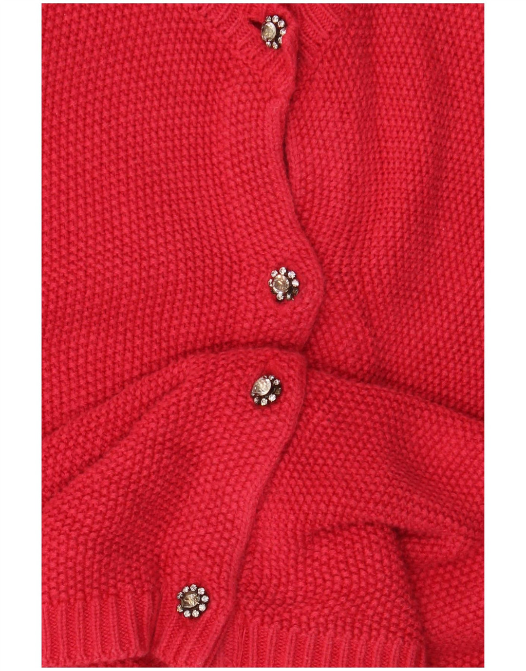 Zara Γυναικεία Ζακέτα UK 10 Small Red Viscose