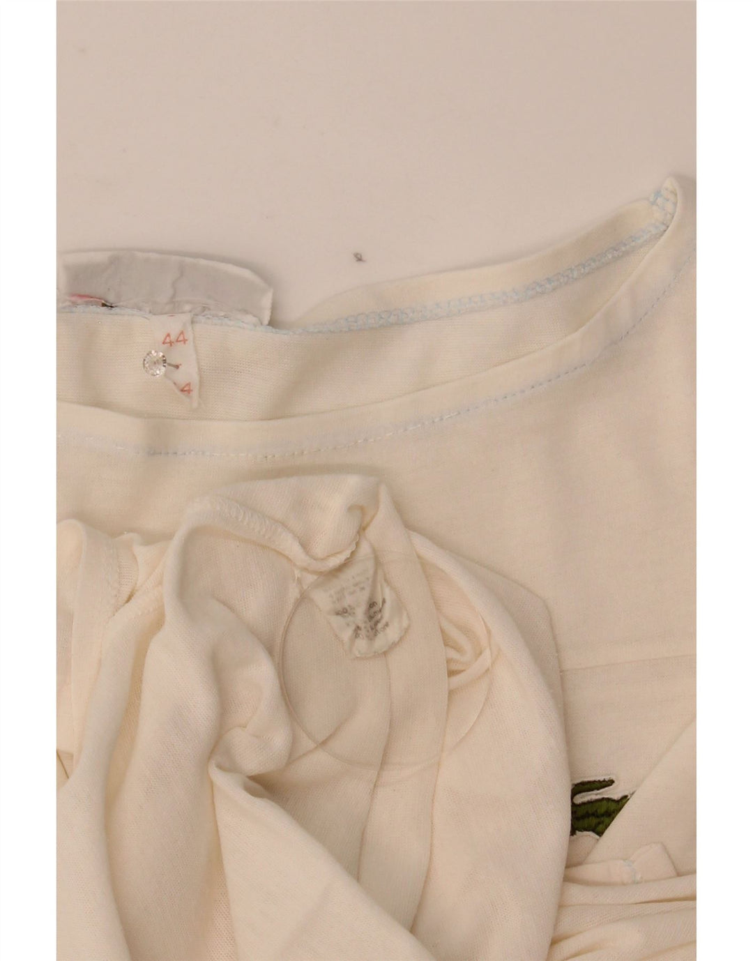Γυναικείο T-Shirt Lacoste Top Size 44 Μεγάλο λευκό βαμβακερό