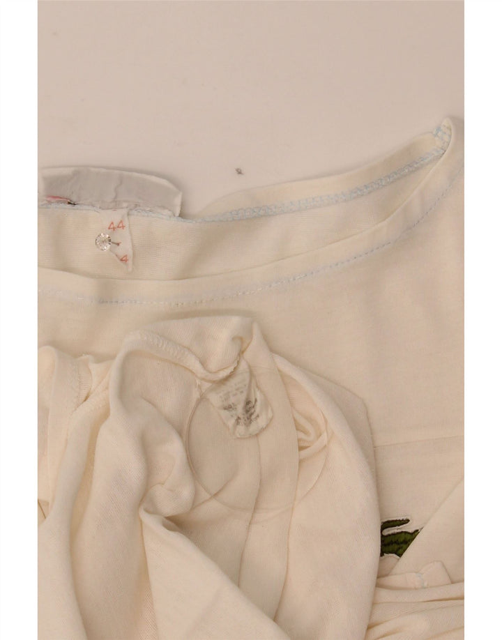 Γυναικείο T-Shirt Lacoste Top Size 44 Μεγάλο λευκό βαμβακερό