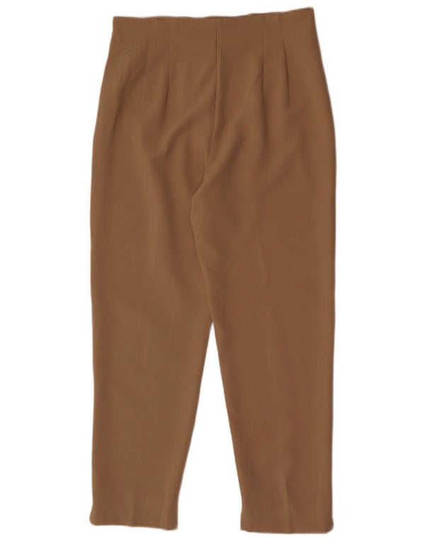 Zara Womens High Waist Tapered Chino Trousers EU 40 Medium W30 L27 Beige