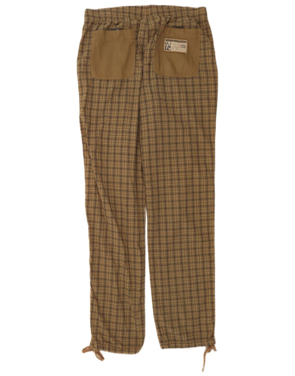 Think Pink Ανδρικό κωνικό παντελόνι Chino Large W34 L34 Khaki Check Cotton