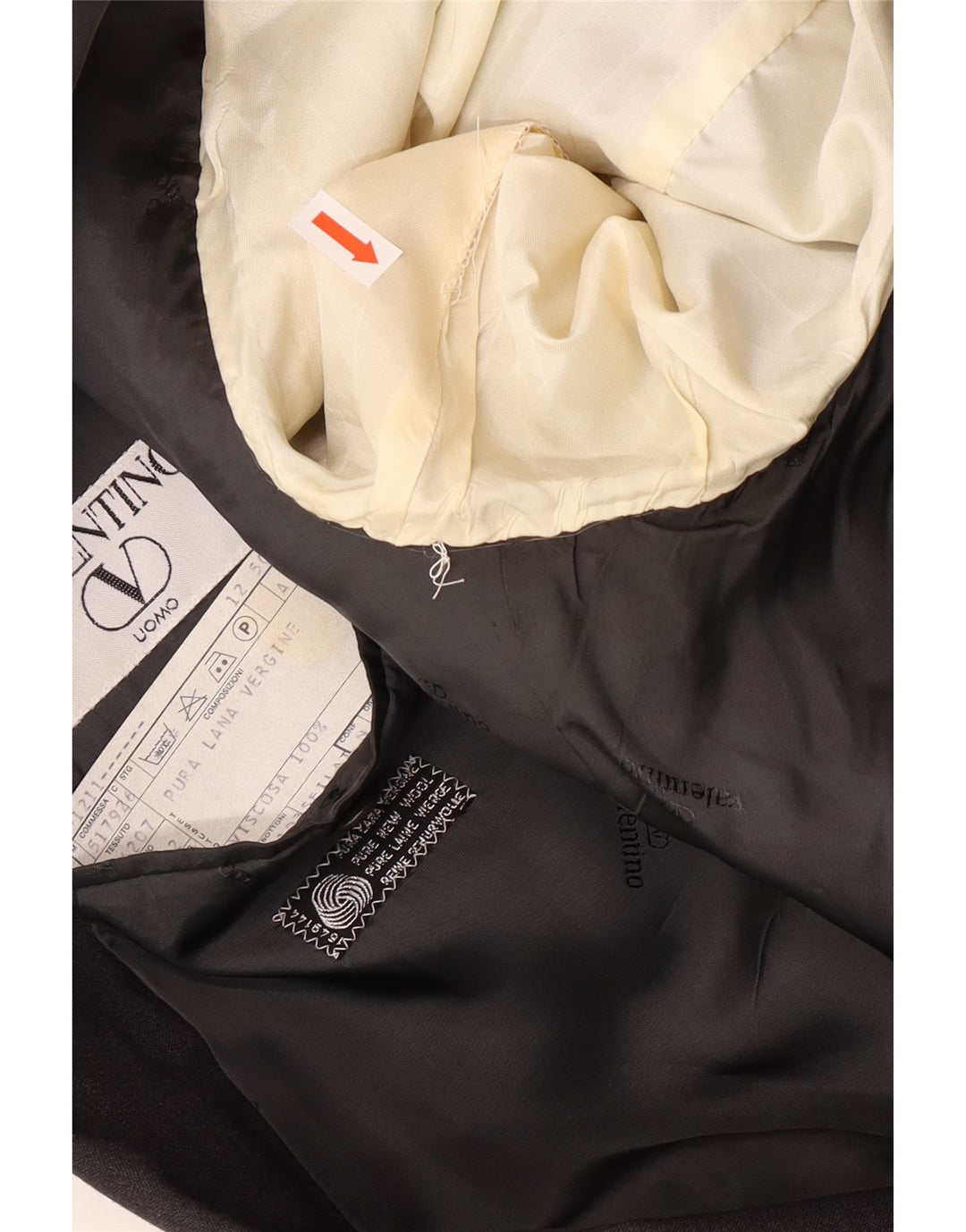 VALENTINO Ανδρική φόρμα 2 τεμαχίων με διπλό στήθος IT 50 Large W34 L30 Γκρι