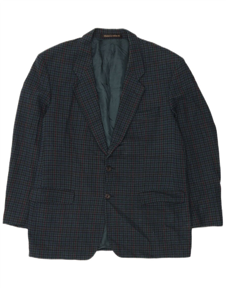 Marks & Spencer Ανδρικό μπουφάν St. Michael Blazer UK 44 XL Green Houndstooth