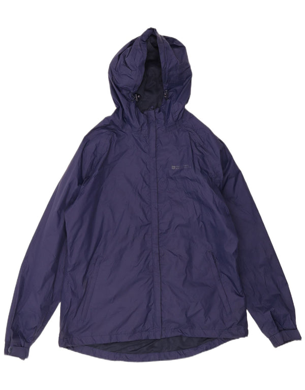 Mountain Warehouse Γυναικείο μπουφάν βροχής με κουκούλα UK 16 Large Navy Blue Nylon