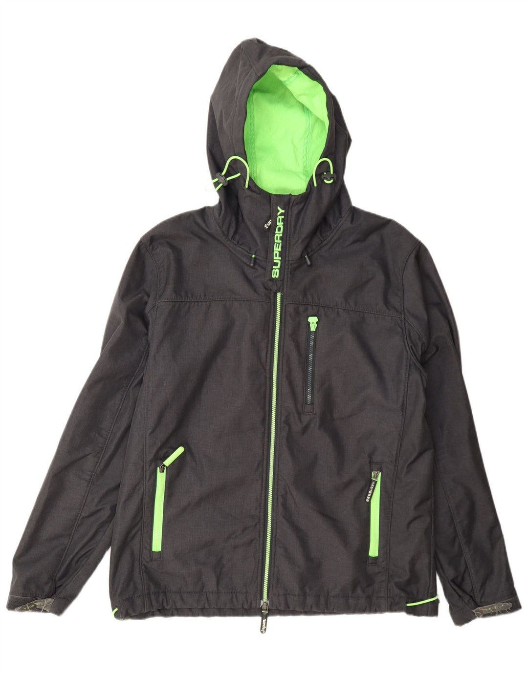 Superdry Ανδρικό μπουφάν βροχής με κουκούλα Windtrekker UK 44 2XL Grey Polyester