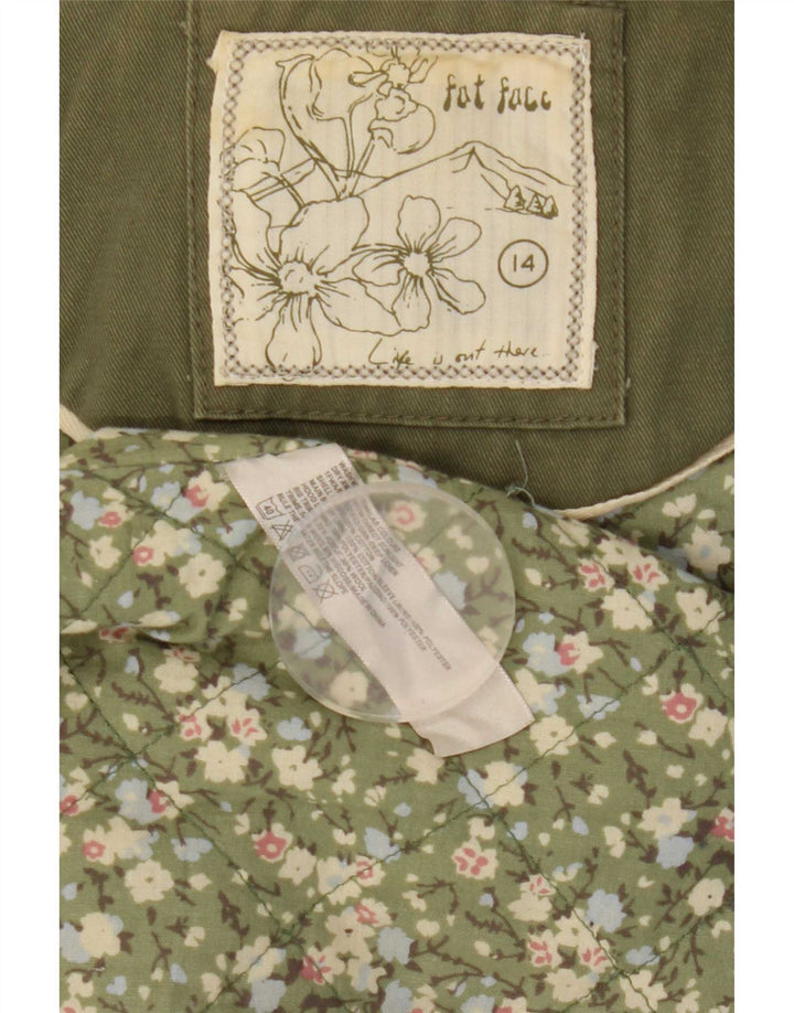 Γυναικείο μπουφάν Parka με κουκούλα Fat Face UK 14 Medium Khaki Cotton