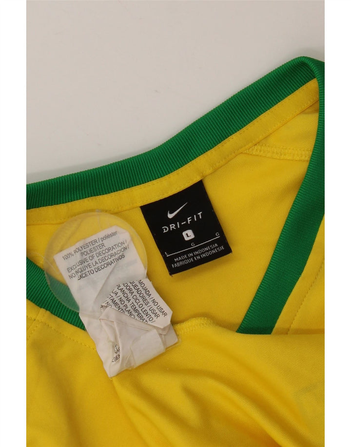 Ανδρικό μπλουζάκι Nike Brasil Top μεγάλο κίτρινο πολυεστέρα