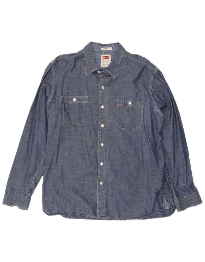 Ανδρικό πουκάμισο Levi's Standard Fit XL Navy Blue