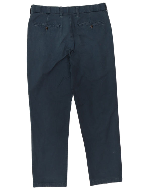 Marks & Spencer Mens Blue Harbour Straight Chino Παντελόνι W36 L29 Navy Blue