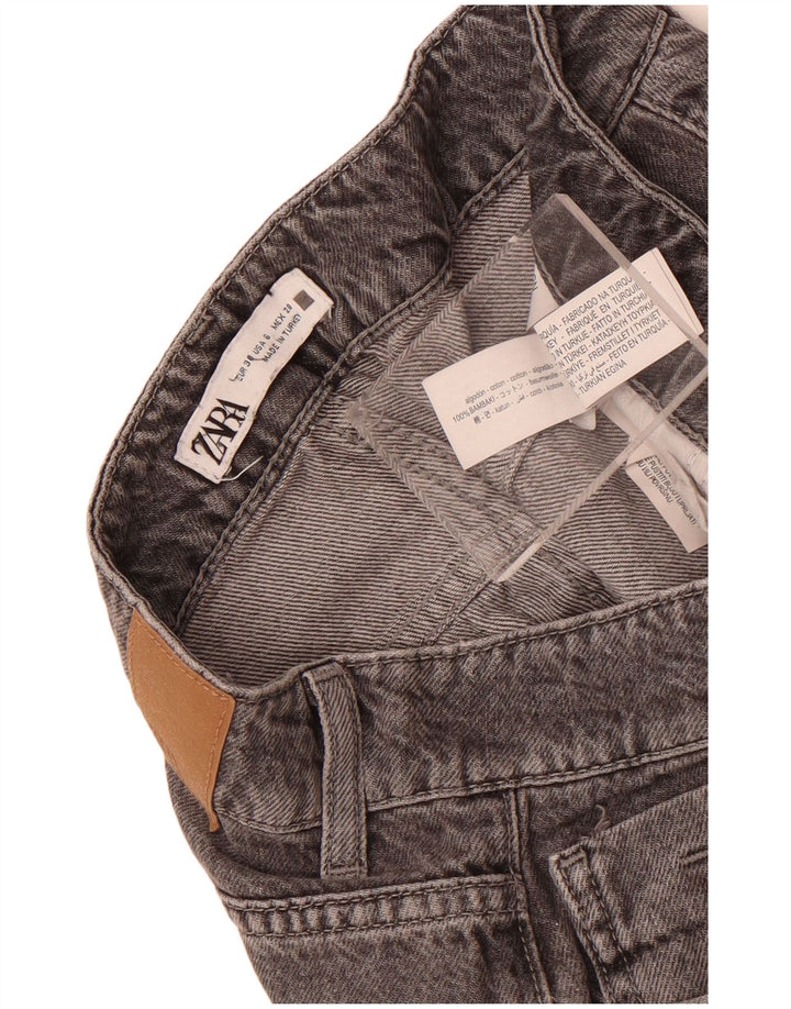 Zara Γυναικείο ίσιο τζιν EU 38 Small W28 L27 Γκρι βαμβακερό
