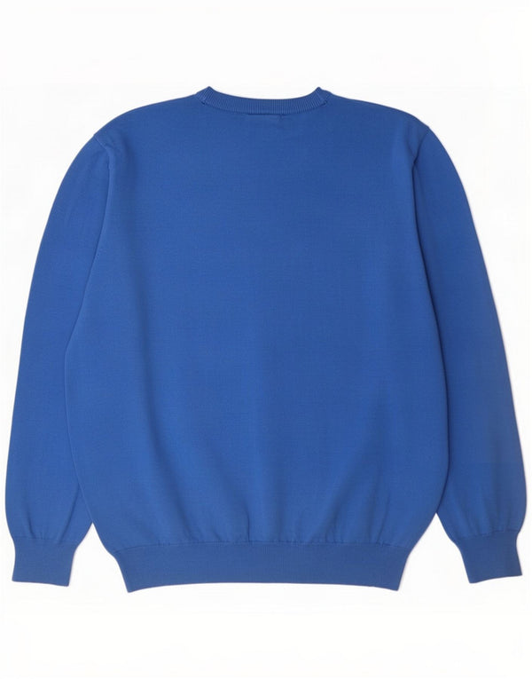 Refrigiwear Mens Crew Neck Jumper πουλόβερ μεγάλο μπλε βαμβακερό