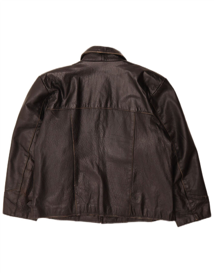 Vintage Ανδρικό Δερμάτινο Μπουφάν UK 38 Medium Black Leather