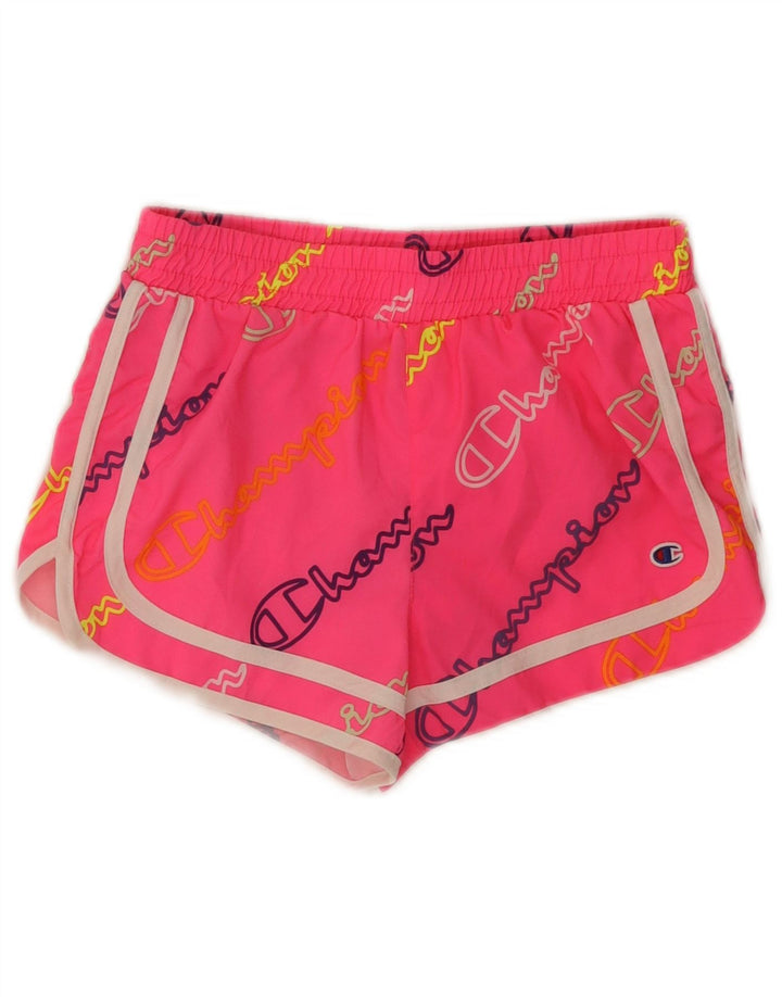 Champion Girls Graphic Sport Short 9-10 Years Medium Pink Polyester