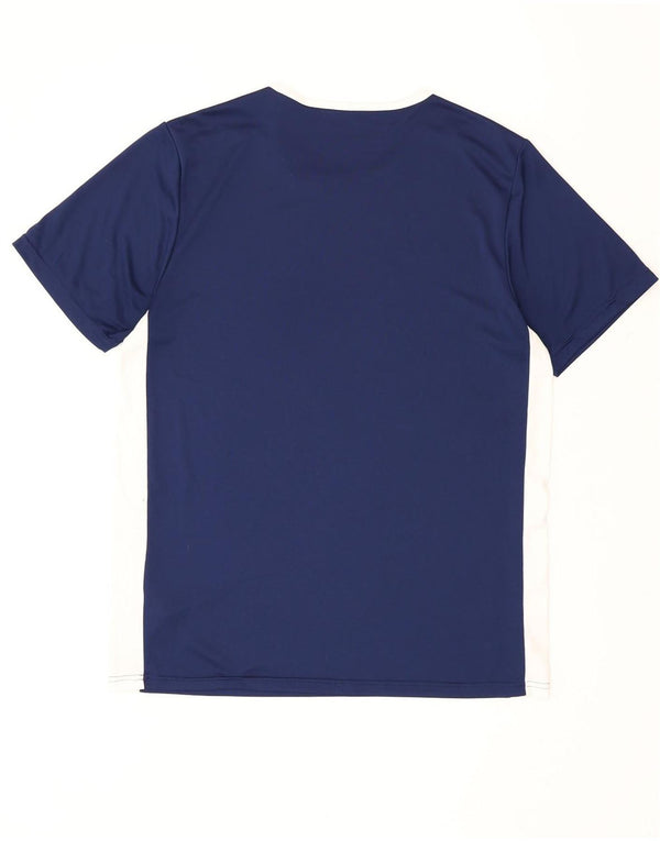 Ανδρικό T-shirt Adidas Climalite Top Large Navy Blue Colorblock Πολυεστέρας