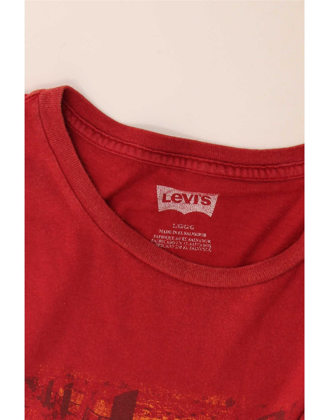 Ανδρικό γραφικό T-Shirt Levi's Top μεγάλο κόκκινο
