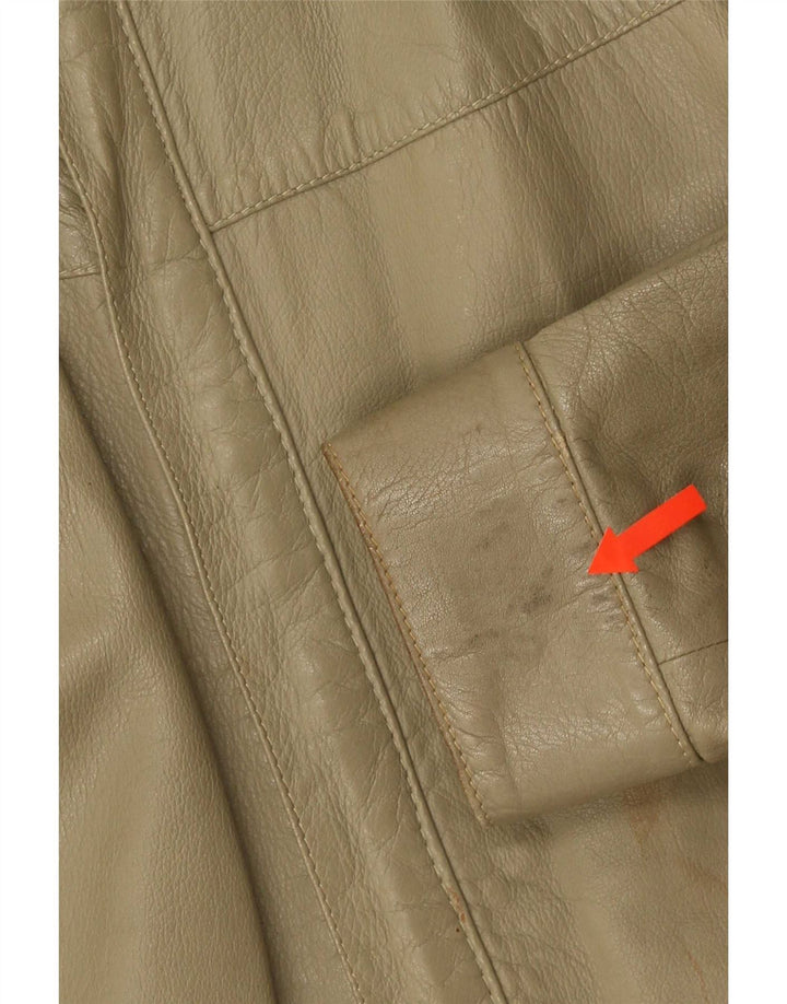 Vintage Ανδρικό Δερμάτινο Μπουφάν UK 38 Medium Khaki
