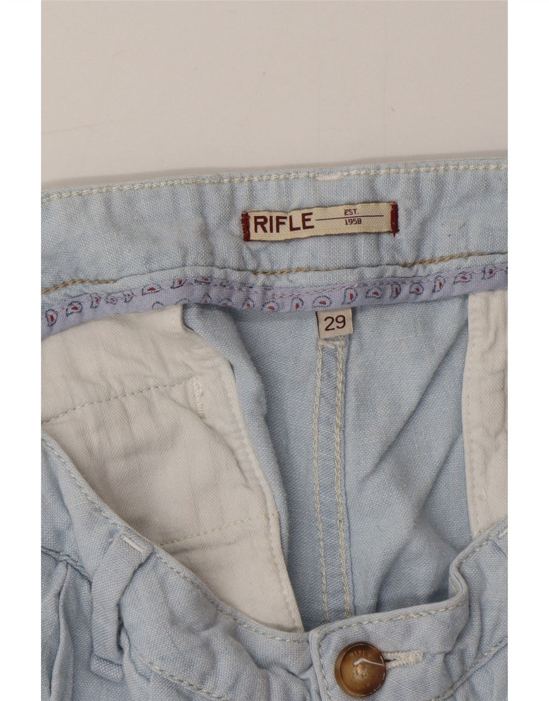 RIFLE Γυναικείο σορτς Chino με καρφίτσα W29 μεσαίο μπλε