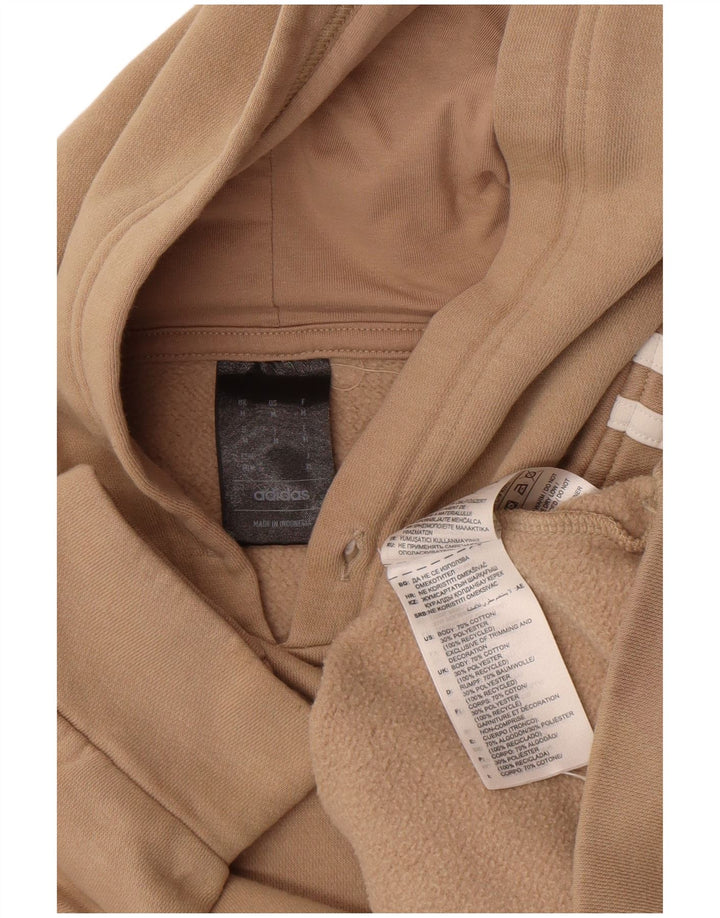 Adidas Ανδρικό Hoodie Jumper Βαμβακερό μεσαίο μπεζ