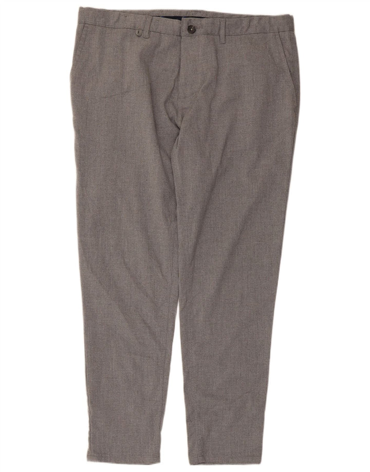 Zara Ανδρικό Slim παντελόνι Chino EU 48 XL W38 L28 Grey Polyester