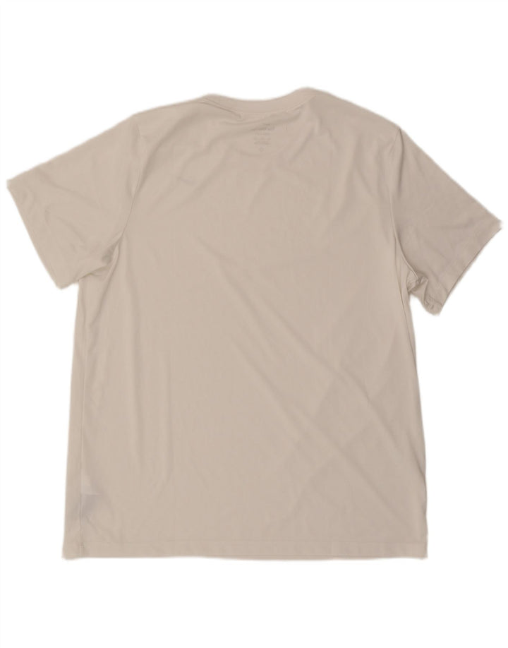 Ανδρικό T-Shirt NIKE Dri Fit Top XL Λευκό πολυεστέρα