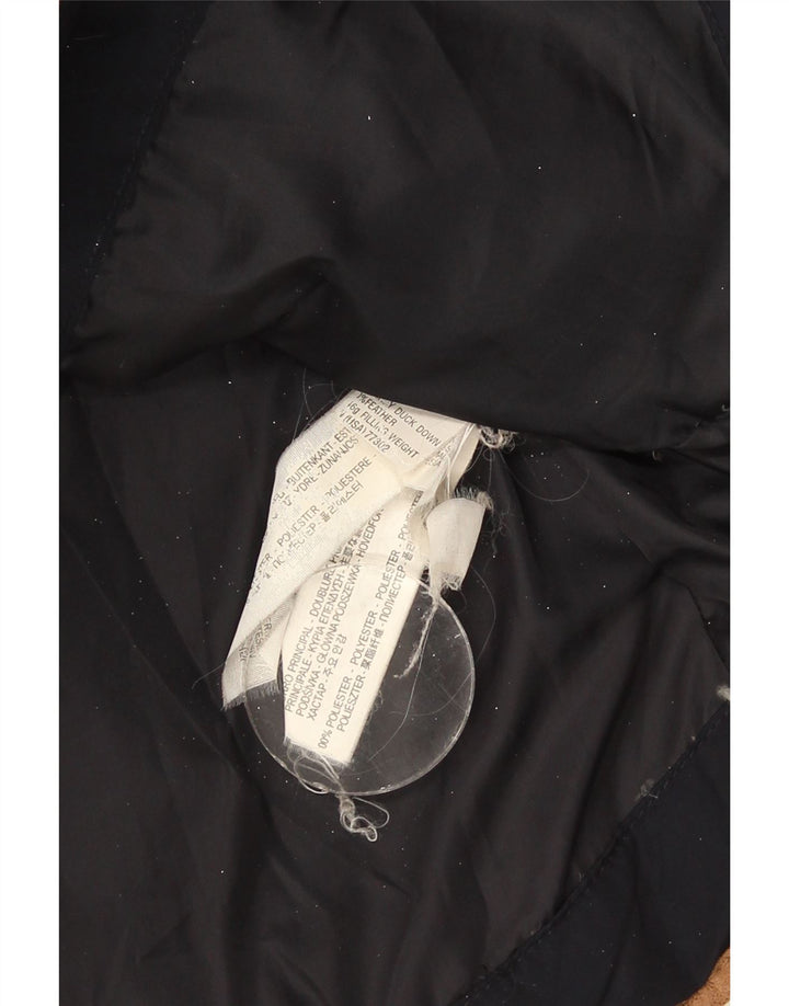 Zara Γυναικείο μπουφάν με κουκούλα UK 18 XL Navy Blue Polyester