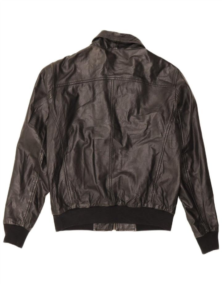 Vintage Ανδρικό Δερμάτινο Μπουφάν UK 38 Medium Black Leather