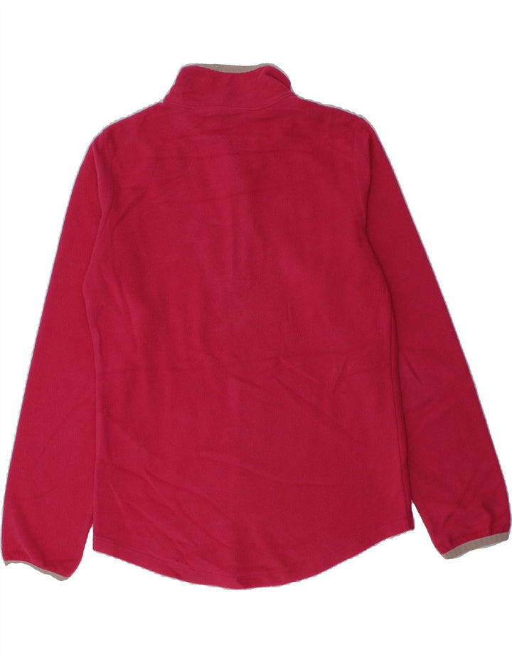 CHAMPION Girls Zip Neck Fleece Jumper 9-10 Years Medium  Pink Polyester | Vintage Champion | Thrift | Second-Hand Champion | Used Clothing | Messina Hembry 