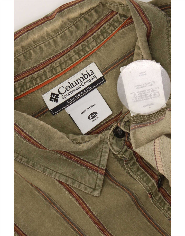 Γυναικείο πουκάμισο Columbia 2XL Χακί ριγέ βαμβακερό