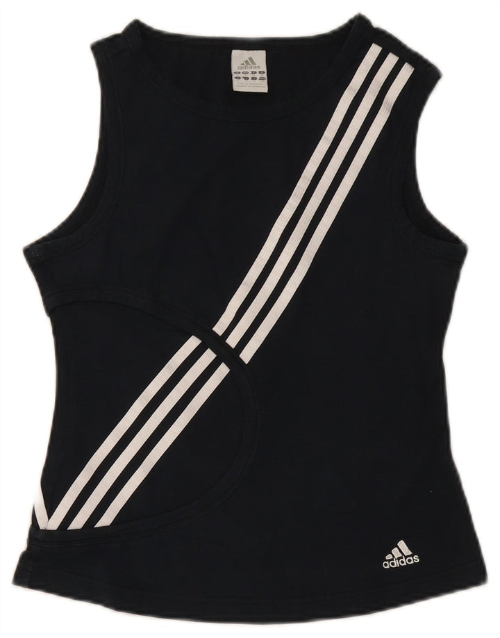 Adidas Γυναικείο γιλέκο τοπ UK 10 Small μαύρο βαμβακερό