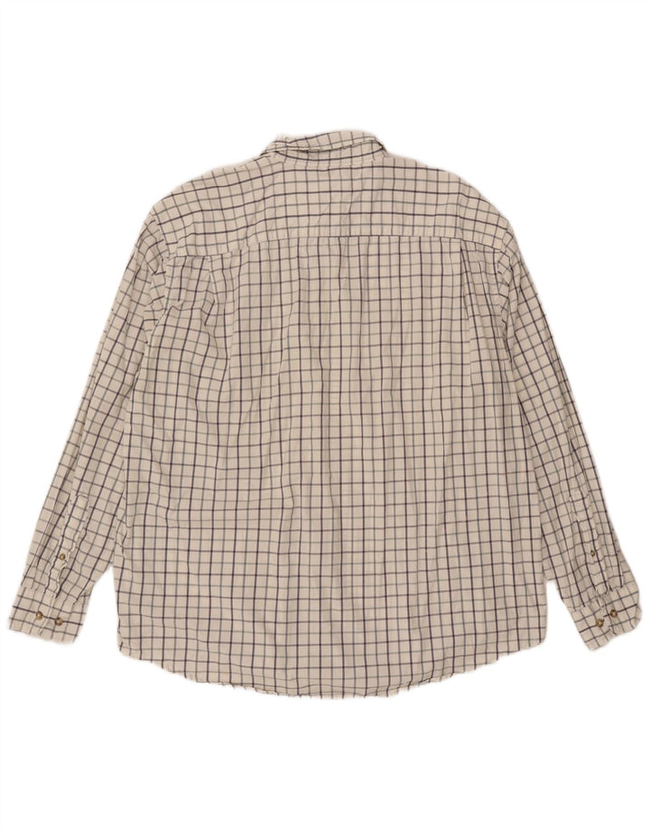 WRANGLER Mens Shirt XL Off White Check Cotton