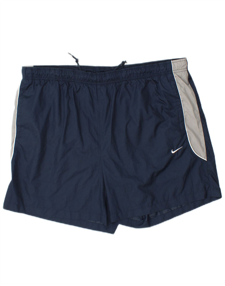 Ανδρικό αθλητικό σορτς NIKE XL Navy Blue Colorblock Πολυεστέρας