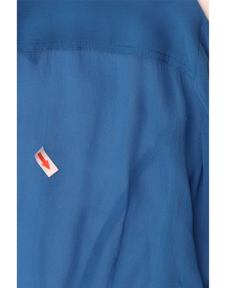 Vintage γυναικείο πουκάμισο μπλούζα UK 14 Large Blue