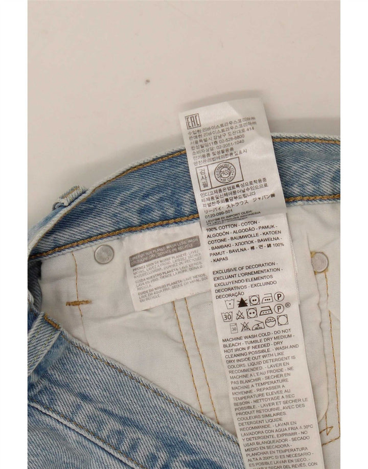 Levi's Womens 501 Distressed τζιν σορτς W26 μικρό μπλε βαμβακερό