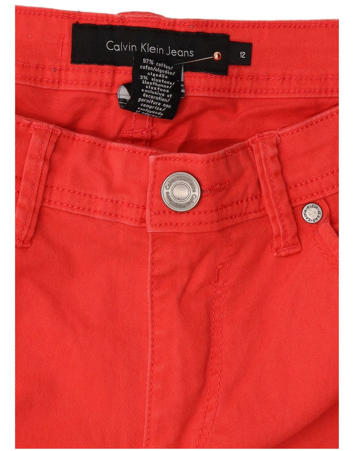 CALVIN KLEIN Γυναικείο Slim Jeans US 12 Large W32 L27 Red