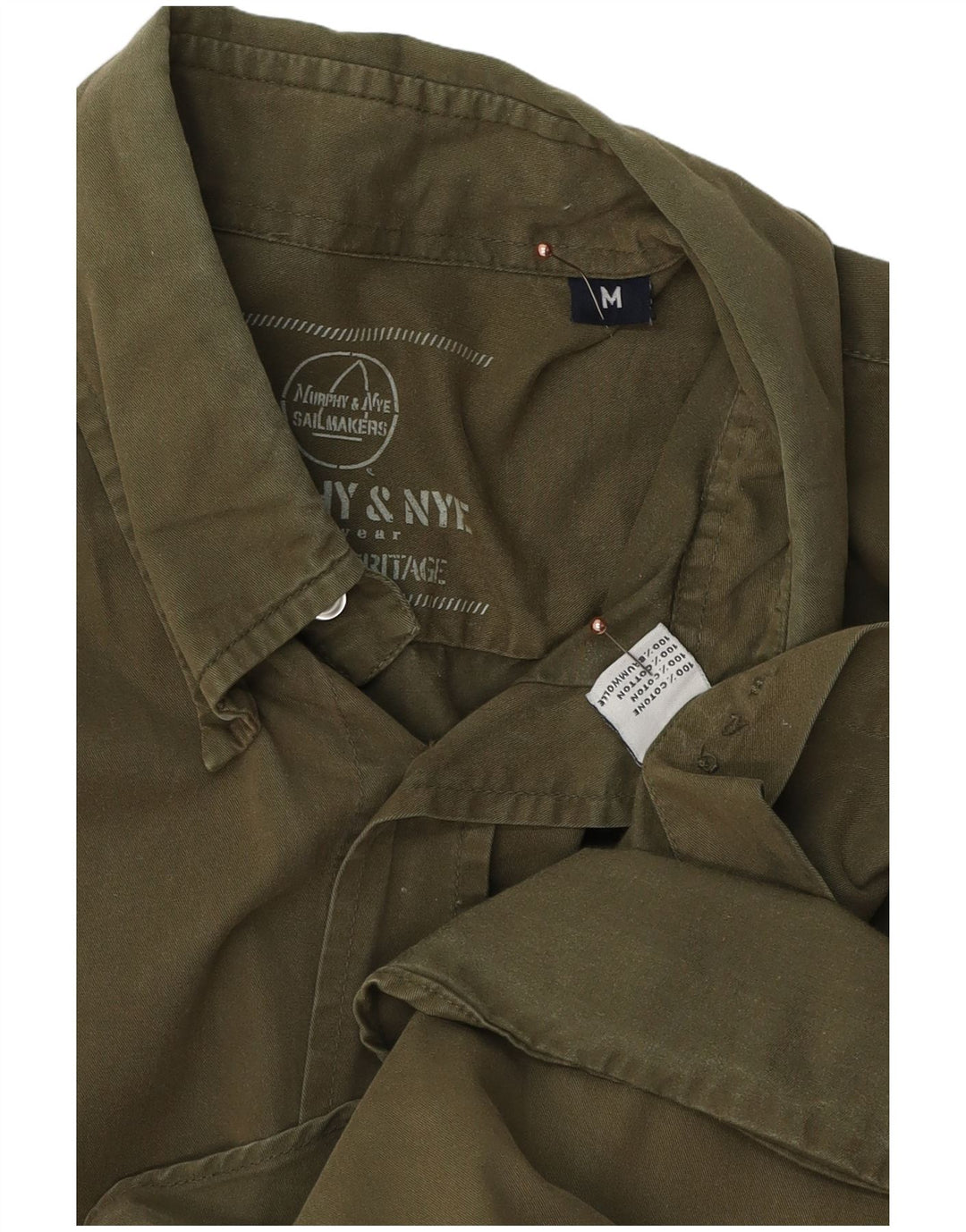 Ανδρικό πουκάμισο Murphy & Nye Heritage από μεσαίο χακί βαμβάκι