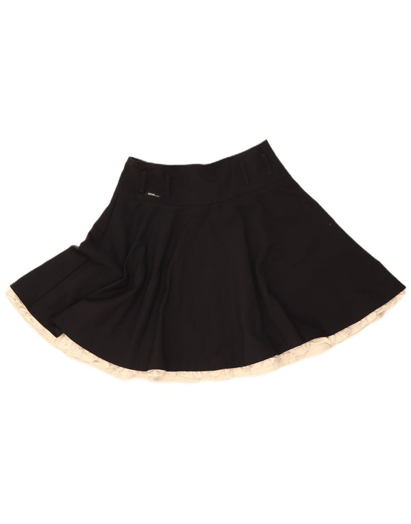 MOSCHINO Γυναικεία ψηλόμεση A-Line φούστα UK 12 Medium W28 Μαύρη