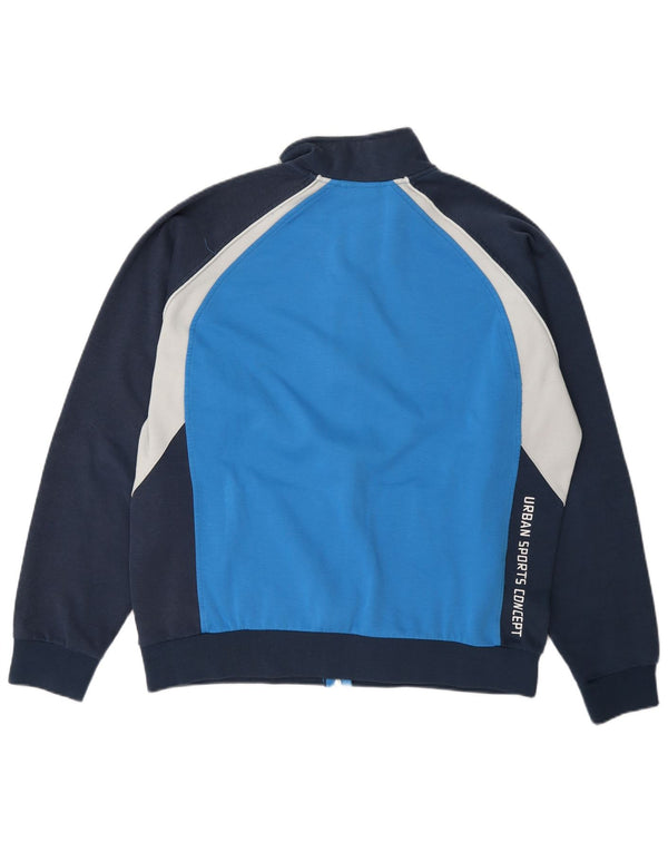 Ανδρική φόρμα γυμναστικής γραφική Asics Top Jacket 2XL Blue Colourblock Βαμβακερό