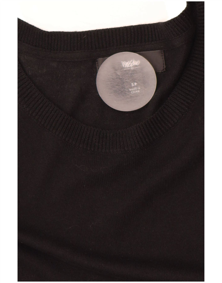 MOSSIMO Γυναικείο φόρεμα με μανίκια 3/4 UK 10 μικρό μαύρο βαμβακερό