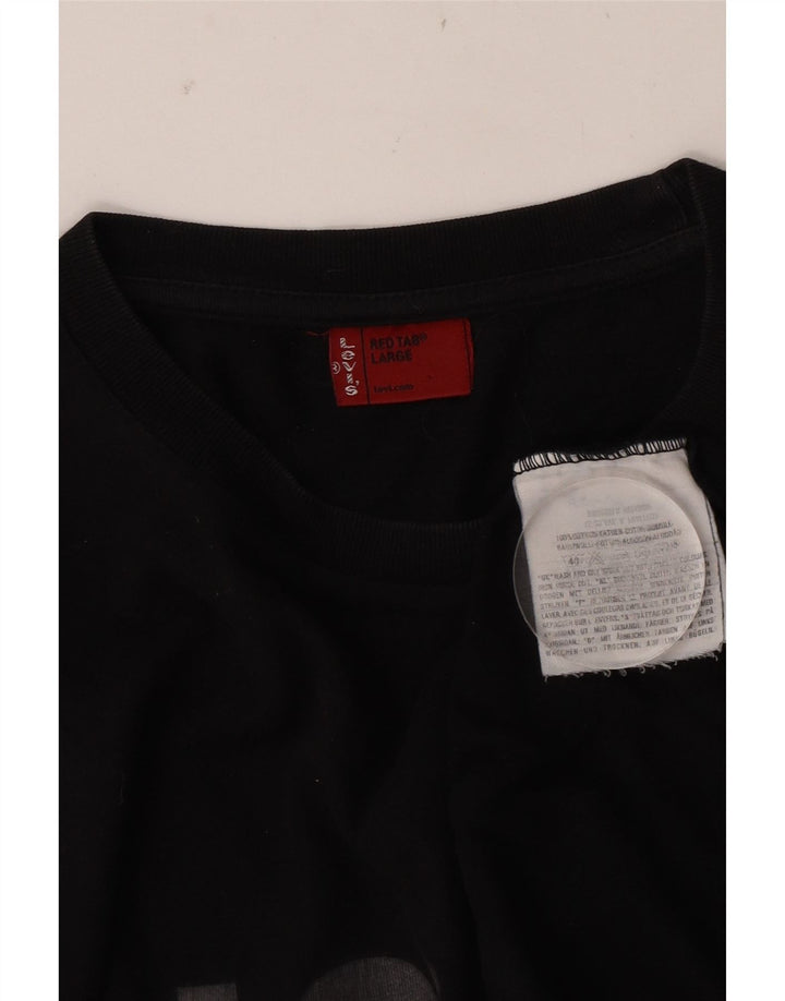 Ανδρικό γραφικό τοπ Levi's μακρυμάνικο μεγάλο μαύρο βαμβακερό