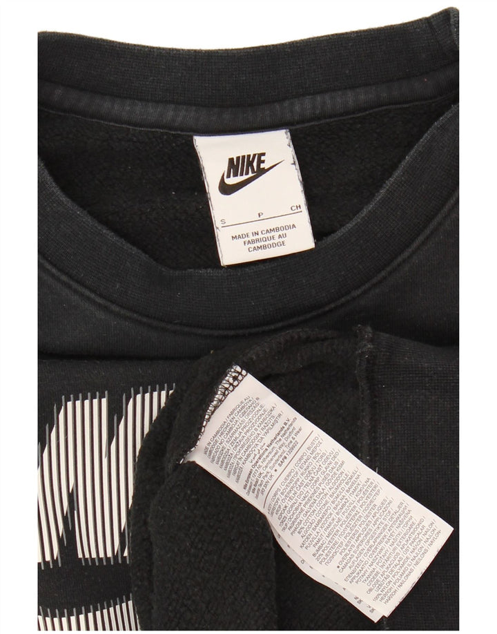 Ανδρικό γραφικό φούτερ Nike, μαύρο βαμβακερό