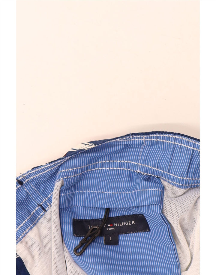 TOMMY HILFIGER Ανδρικό σορτς κολύμβησης μεγάλο μπλε ναυτικό φλοράλ πολυεστέρας