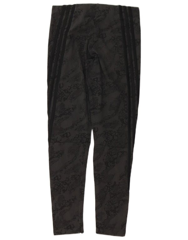 Γυναικείο κολάν Adidas UK 12/14 Μέτριο Μαύρο Animal Print Βαμβακερό