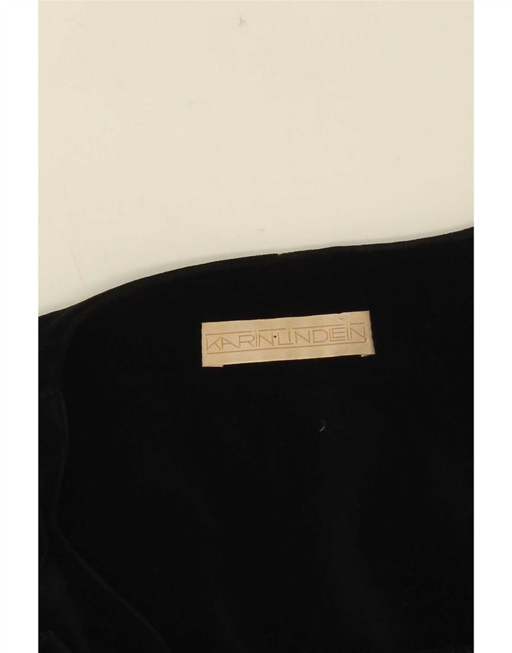 Vintage γυναικείο σακάκι 3/4 με 5 κουμπιά blazer UK 14 μεσαίο μαύρο