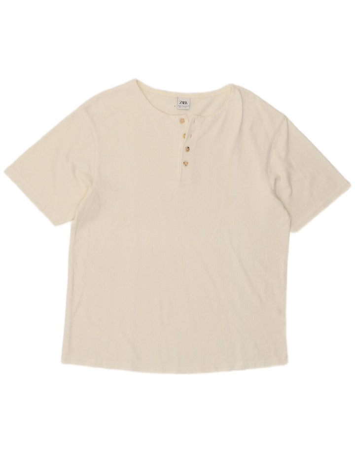 Ανδρικό T-Shirt Zara Top Medium Λευκό