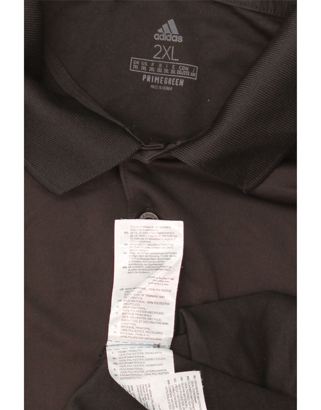 Ανδρικό πουκάμισο πόλο ADIDAS 2XL μαύρο πολυεστέρα