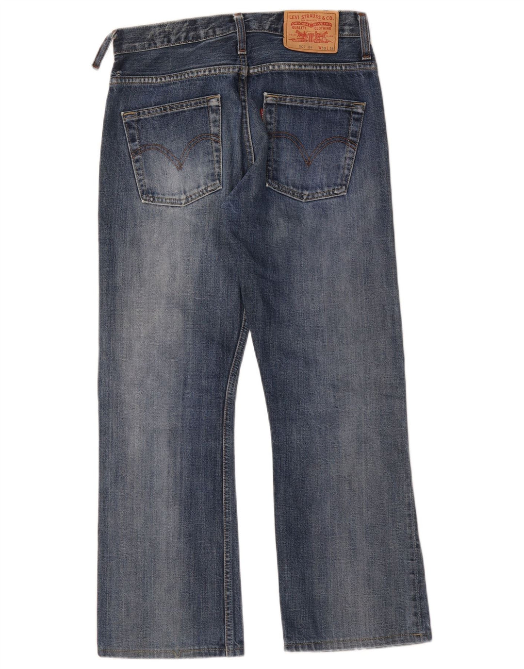 Levi's Mens 507 Bootcut Jeans W30 L28 Blue Cotton