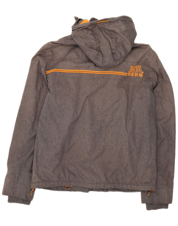 Superdry Ανδρικό Windcheater Hooded Windbreaker Jacket UK 40 Large Grey Sports